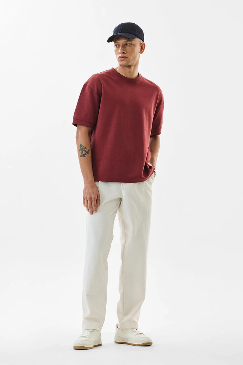 سنيتش Regular Fit Stretch White Trousers
